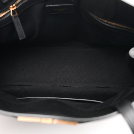 Saint Laurent SAINT LAURENT Calfskin Large Manhattan Shopper Tote Black