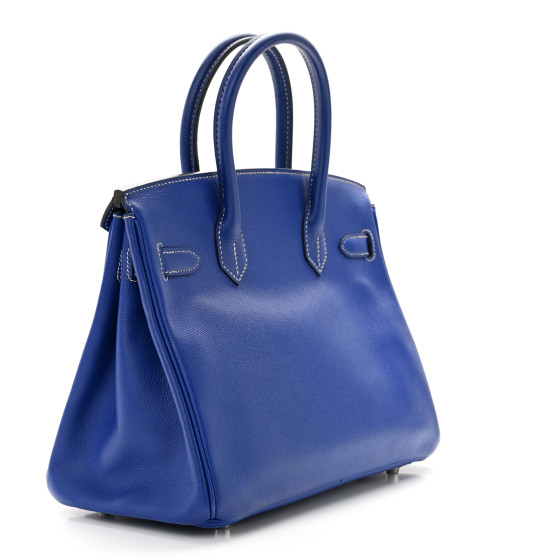 HERMES Epsom Candy Birkin 30 Bleu Electrique Mykonos