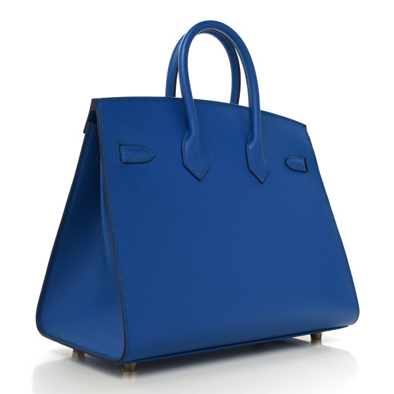HERMES Epsom Birkin Sellier 25 Bleu France