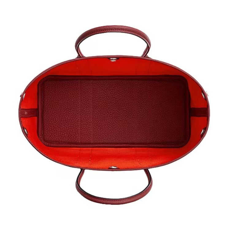 HERMES/ Hermes Garden Party 30 Canvas Negonda calfskin Silver buckle handbag for women