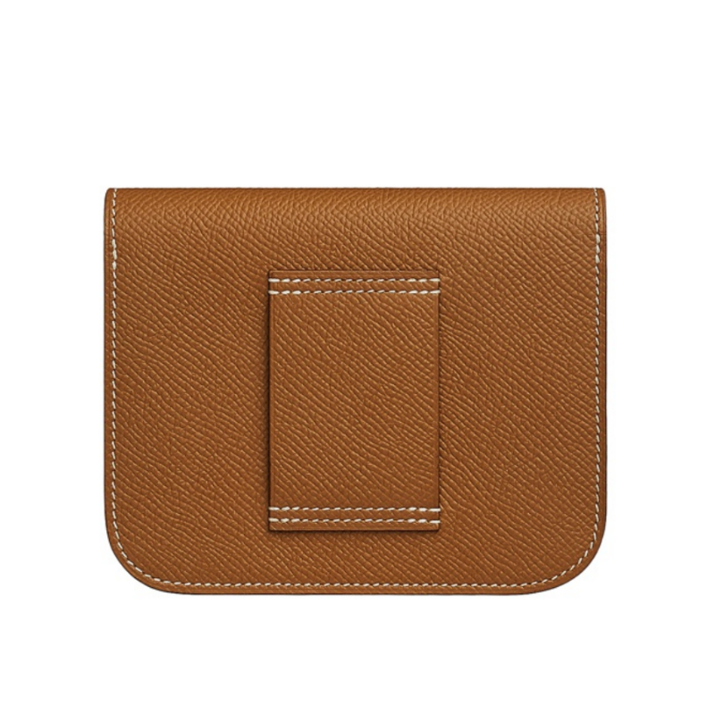 HERMES/ Hermes Constance Slim Gold Buckle H-buckle Cowhide Wallet Card Bag H082060CC18