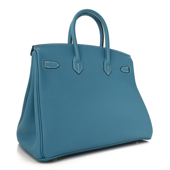 HERMES Togo Birkin 35 New Blue Jean