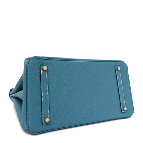HERMES Togo Birkin 35 New Blue Jean