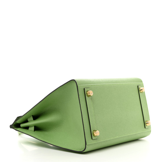 Epsom Birkin Sellier 25 Vert Criquet