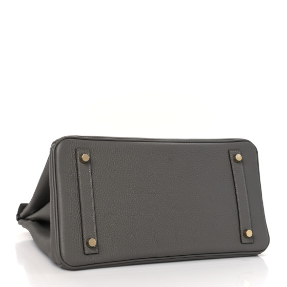 HERMES Togo Birkin 30 Gris Meyer