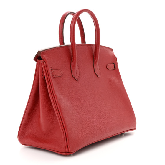 HERMES Epsom Birkin 25 Rouge Garance